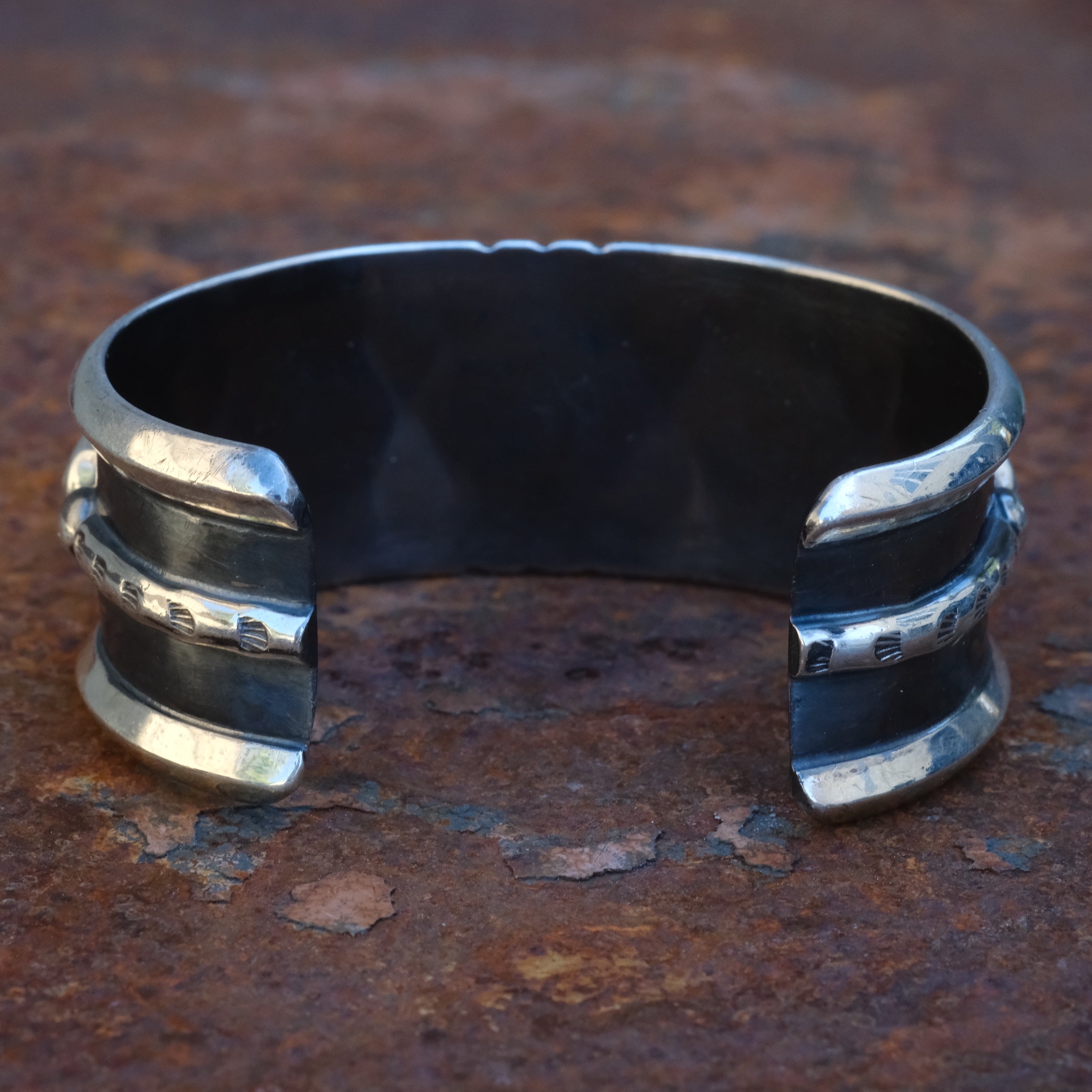 Vintage Sterling Turquoise and Coral Cuff Bracelet