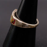 Vintage Sterling Abalone Inlay Tribal Ring 7.75