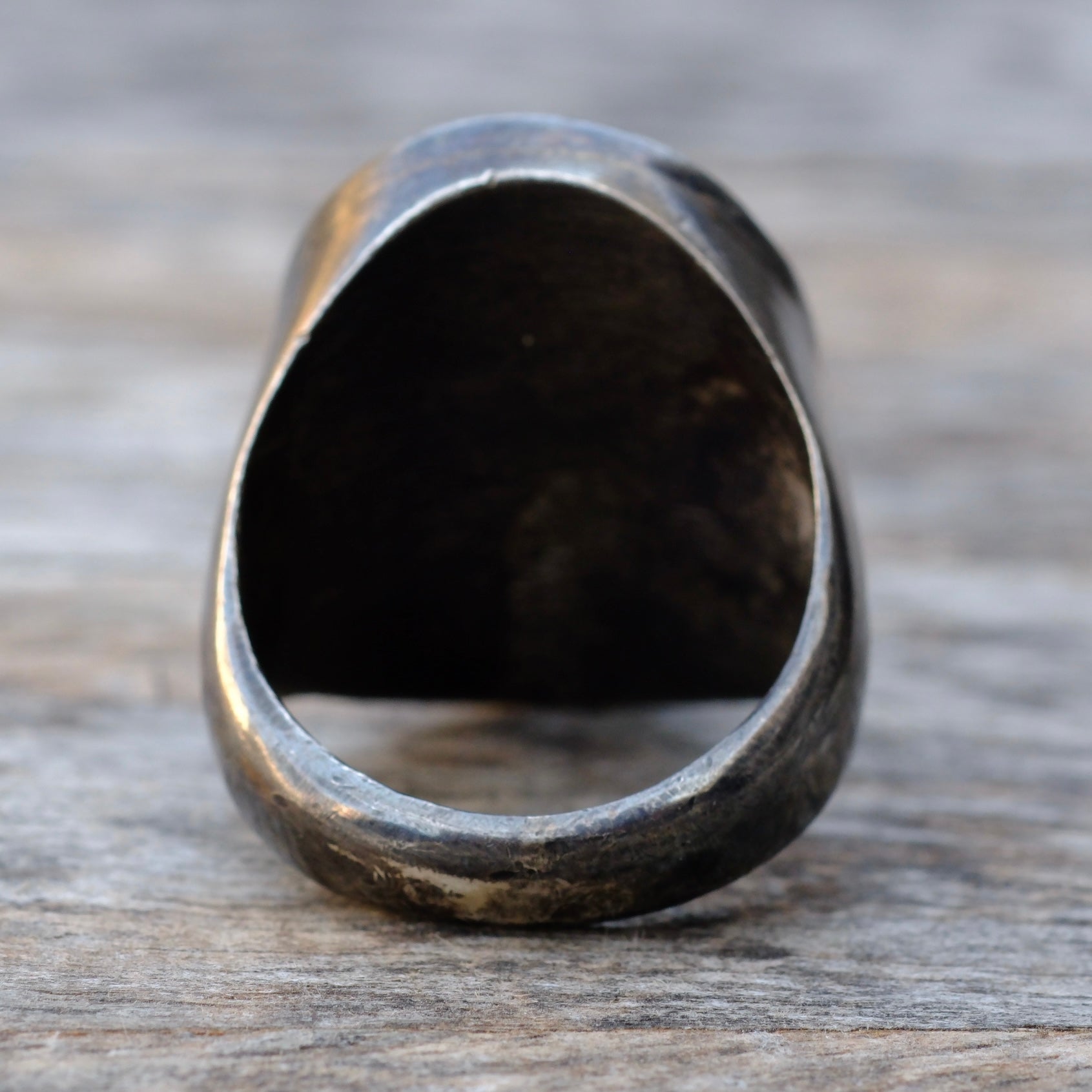 Vintage Sterling Turquoise and Mother Of Pearl Inlay Ring 9.75