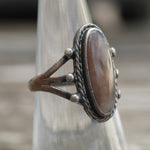 Vintage Sterling Agate Ring 5.75