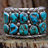 MASSSIVE Zuni Turquoise Row Cuff Bracelet