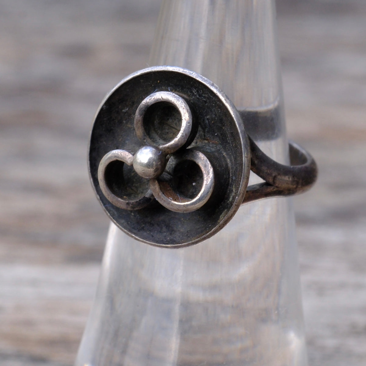 Vintage Sterling Floral Ring 5