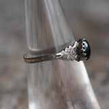 Vintage Sterling Onyx Band 6.25
