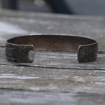 Vintage Sterling Turquoise and Coral Stamped Cuff