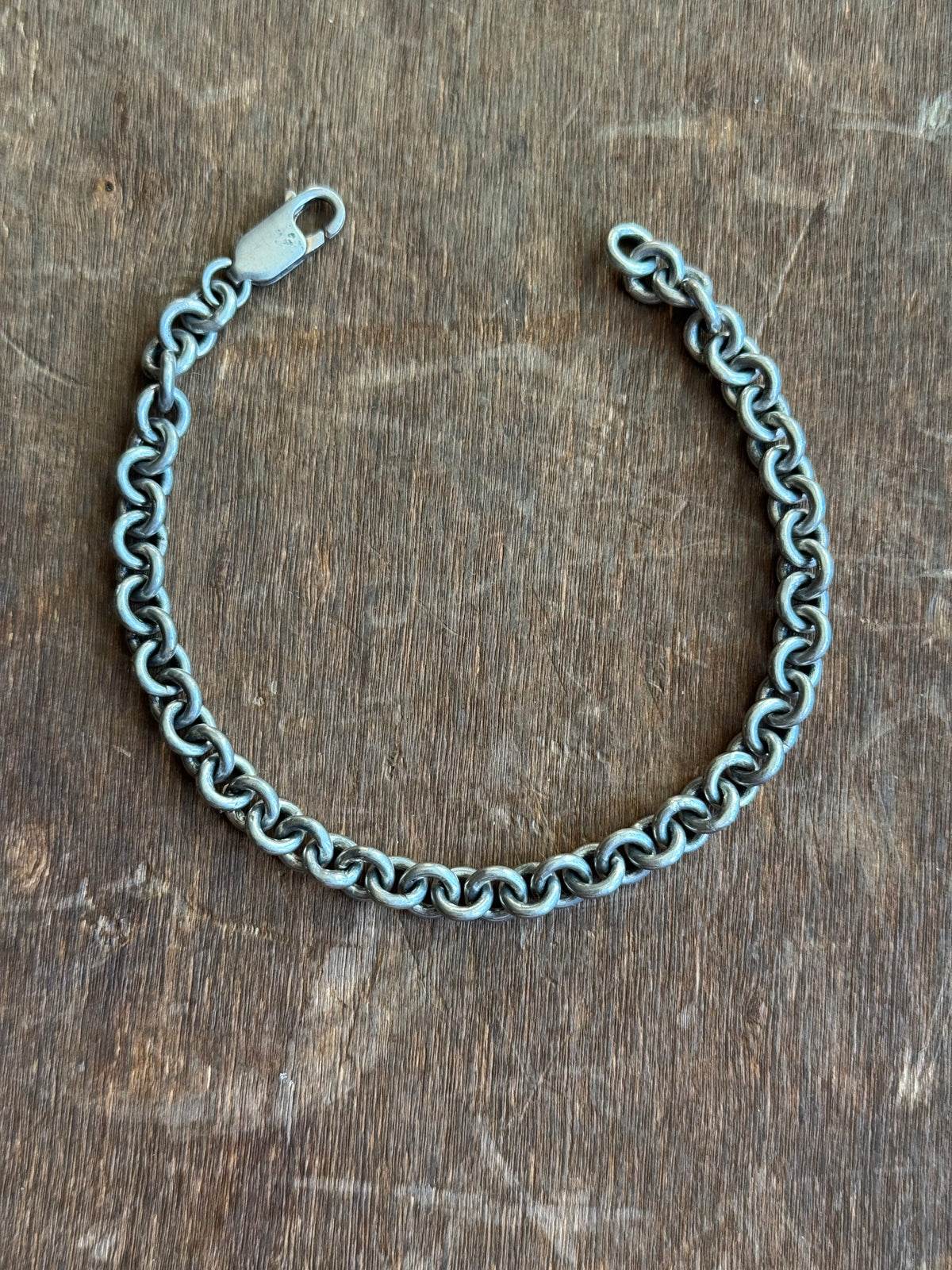 Vintage Sterling Silver 7.5” Cable Chain Bracelet