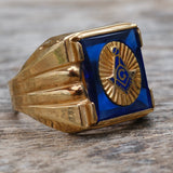 Vintage 14k Gold Filled Free Masons Signet Ring 9.75