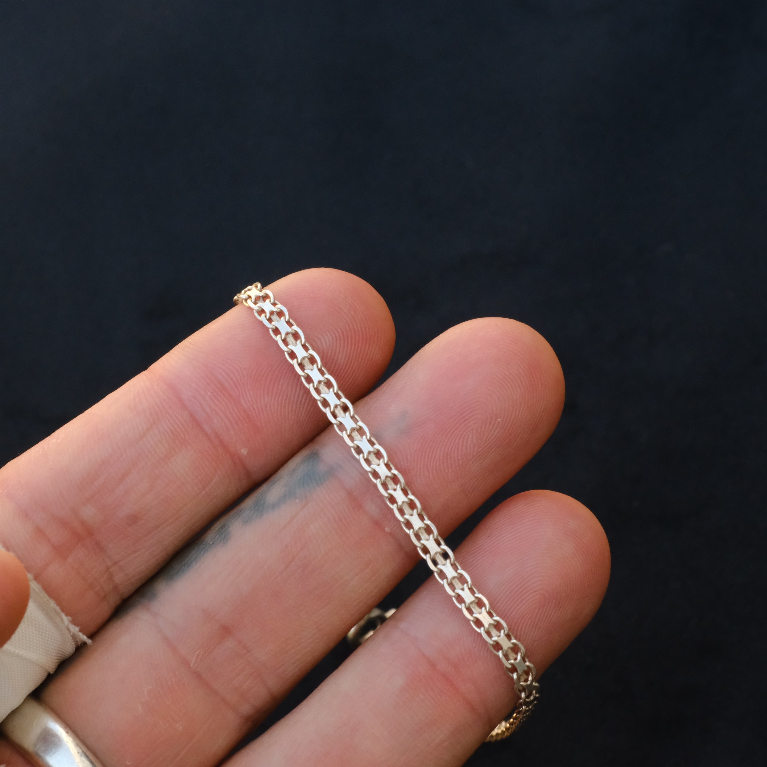 Vintage Sterling Bismark Chain Bracelet