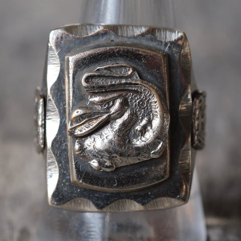 Vintage 1950’s Lucky Dragon Mexican Biker Souvenir Ring 11