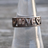 Vintage Sterling Silver Love Band 7.5