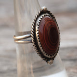 Vintage Sterling Shell Ring 7.5