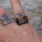 Vintage Sterling Tigers Eye Ring 6.25