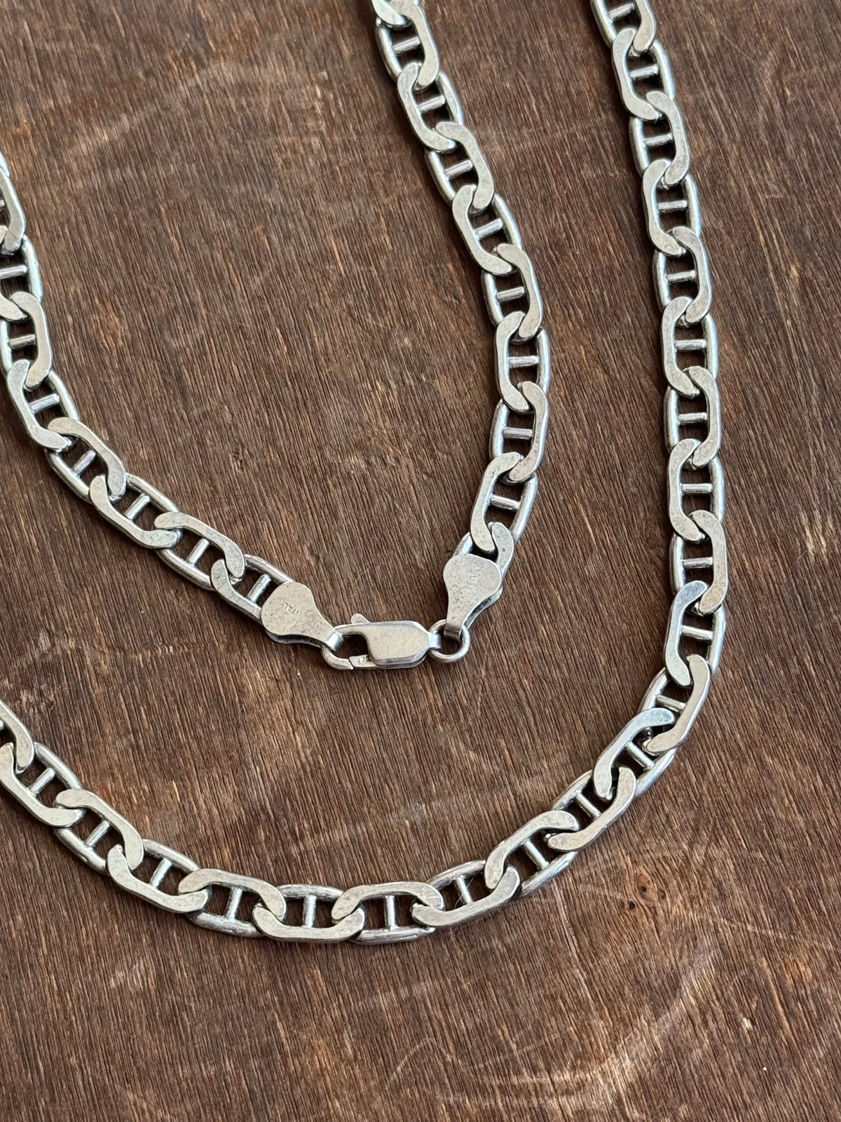 Vintage Sterling Silver 18” Mariner Chain