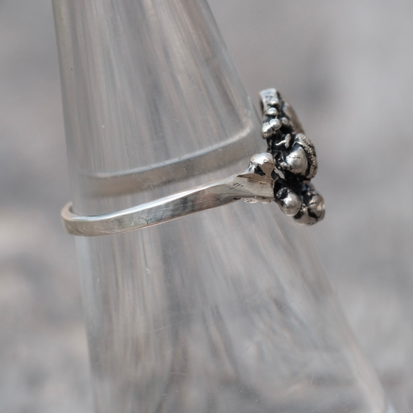 Vintage Sterling Leaf Ring 5.75