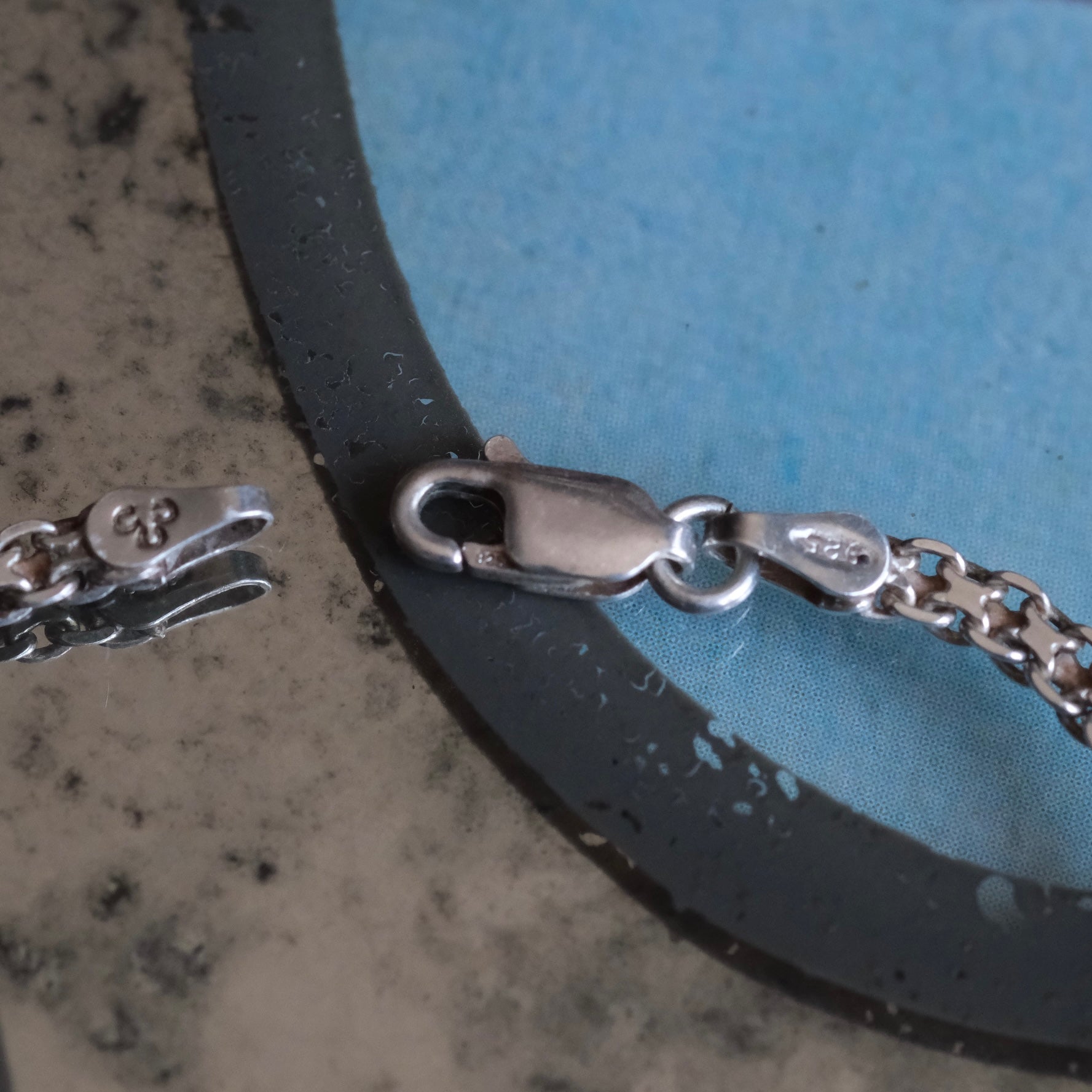 Vintage Sterling Silver Bismark Chain Bracelet 6.75"