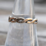 Vintage Sterling Silver Braided Ring 7