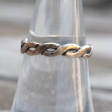 Vintage Sterling Silver Braided Ring 7