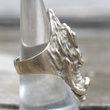 Vintage Sterling Silver Dragon Ring 8