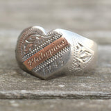 Vintage Sterling WWII Sweetheart Ring 9