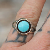 Vintage Sterling Turquoise Ring 5.75
