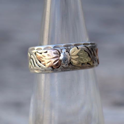 Vintage Sterling Leaf Band 4.5