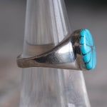 Vintage Sterling Turquoise Inlay Pinwheel Ring 6