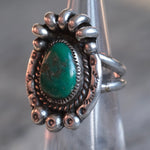 Vintage Sterling Turquoise Ring 4.75