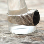Vintage Sterling Onyx Cabochon Ring 13