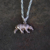 Vintage Sterling Grizzly Bear Necklace