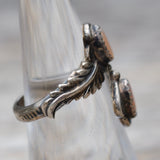 Vintage Sterling Mother Of Pearl Overpass Ring 5.25