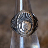 Vintage Sterling Military Signet Ring 6