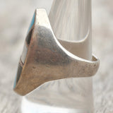 Vintage Sterling Multistone Inlay Ring 9.75