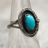 Vintage Sterling Turquoise Ring 6.5