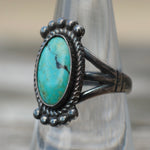 Vintage Sterling Turquoise Ring 7.5