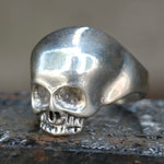 Vintage Sterling Silver Skull Ring 11.5