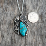 Vintage Sterling Turquoise Feather Necklace