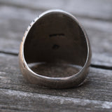 Vintage Sterling Turquoise Bear Paw Ring 10.5