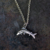Vintage Sterling Big Bass Necklace