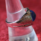 Vintage Plated Cats Eye Deco Ring 10