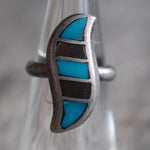 Vintage Sterling Turquoise and Abalone Ring 5