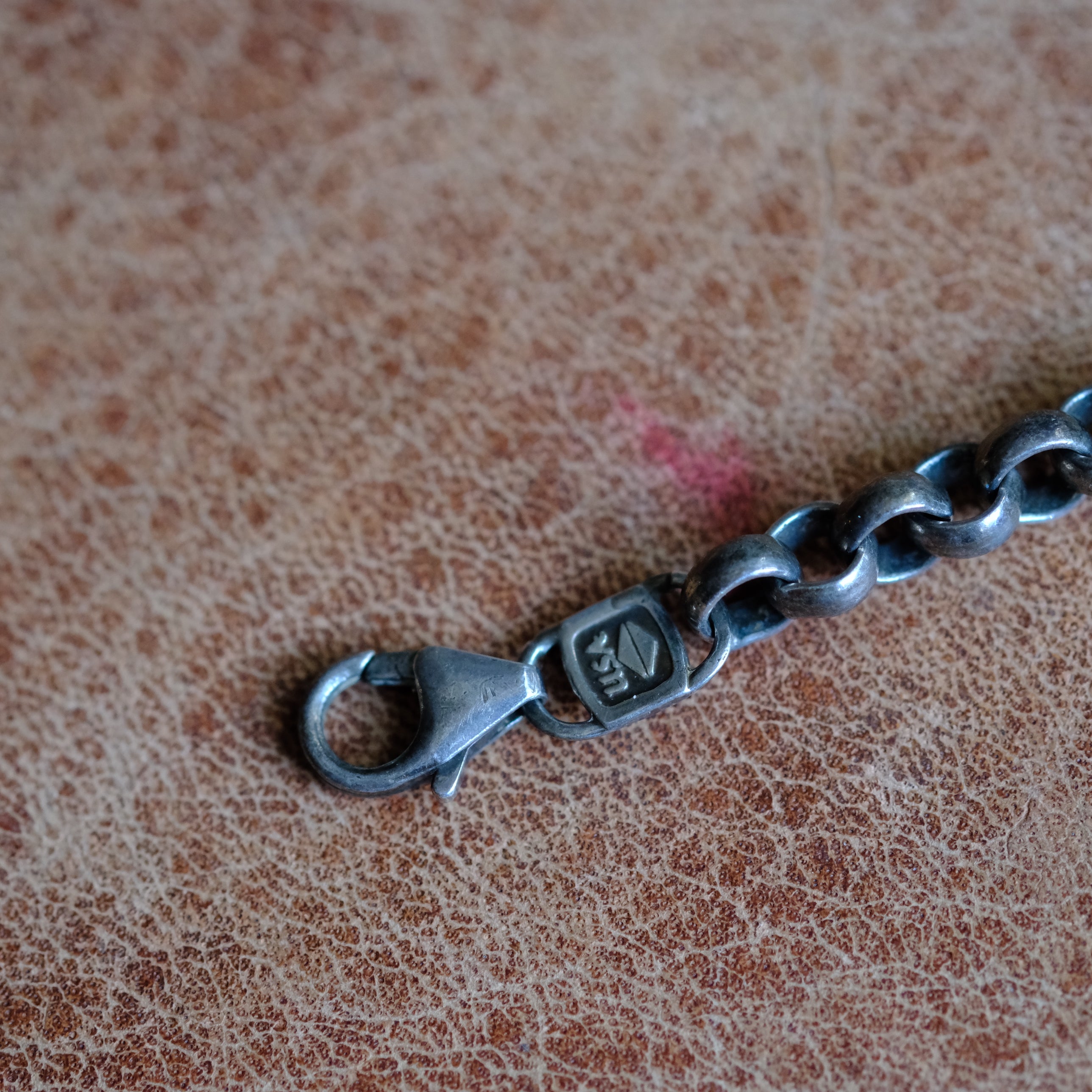 Vintage Sterling Silver Rolo Chain Bracelet
