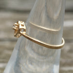 Vintage 14K Gold Diamond Heart Ring 6.25
