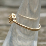 Vintage 14K Gold Diamond Heart Ring 6.25