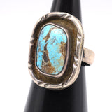 Vintage Sterling Turquoise Ring 4.5