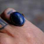 Vintage Sterling Lapis Ring 5.5