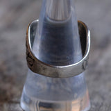 Vintage White Bronze Eagle Ring 9