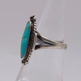 Vintage Sterling Turquoise Ring 6.5