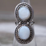 Vintage Sterling Mother Of Pearl Ring 5