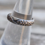Vintage Sterling Floral Band 6