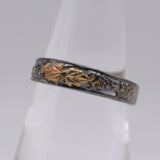 Vintage Sterling Silver Leaf Band Ring 6.5