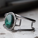 Vintage Sterling Chrysocolla Cuff